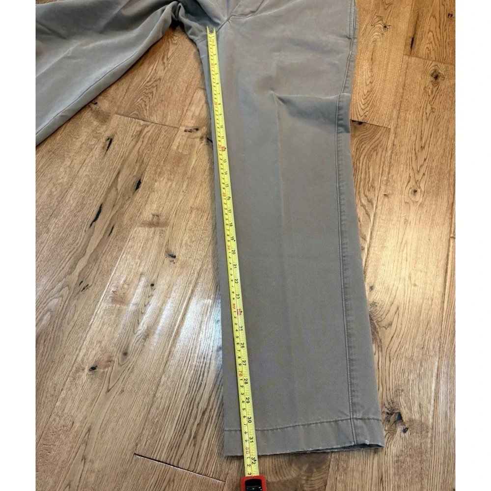 Vtg J Crew Broken‎ In Flat Front Brown Chinos Size 31x32